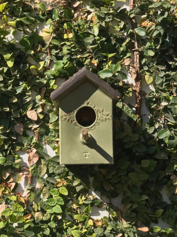 Casa de pájaro de pared lima para el jardín