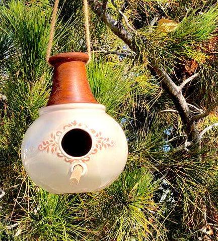 Casa de pájaro colgante almendra para jardín