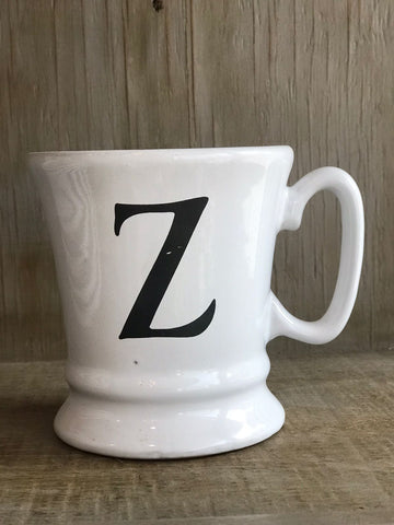 Cu. Taza francesa heráldica "Z" blanco cristal